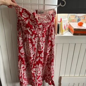 Forever 21 Red and White Strapless Dress